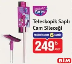 PAREX TELESKOPİK SAPLI CAM SİLECEĞİ fiyat ve kampanya bilgisi